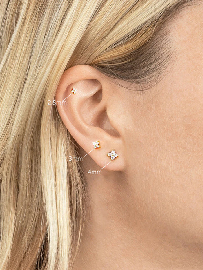 Chic Waterproof Flower Stud Earrings - Betella
