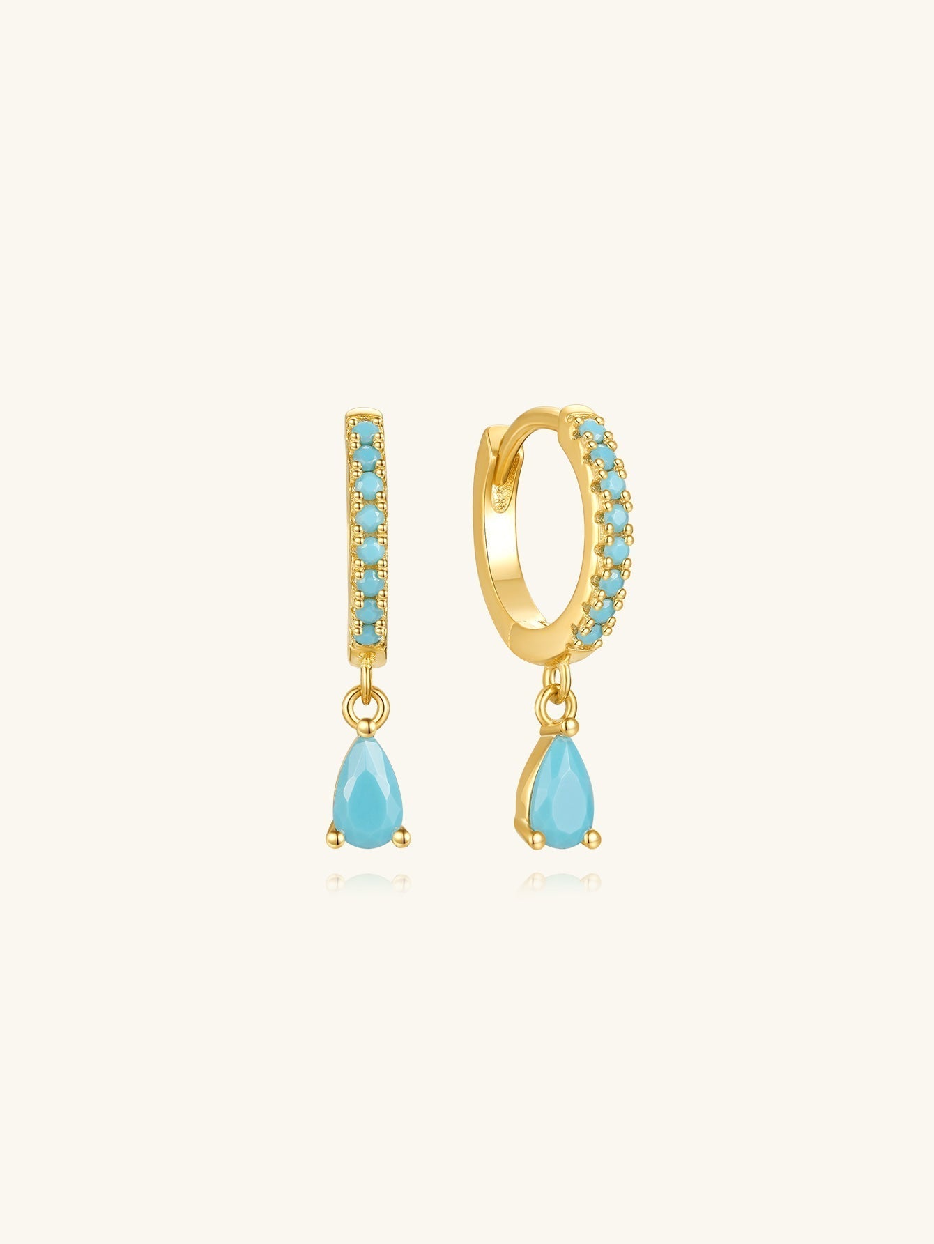 Drop Summer Earrings with Cubic Zirconia – Ester