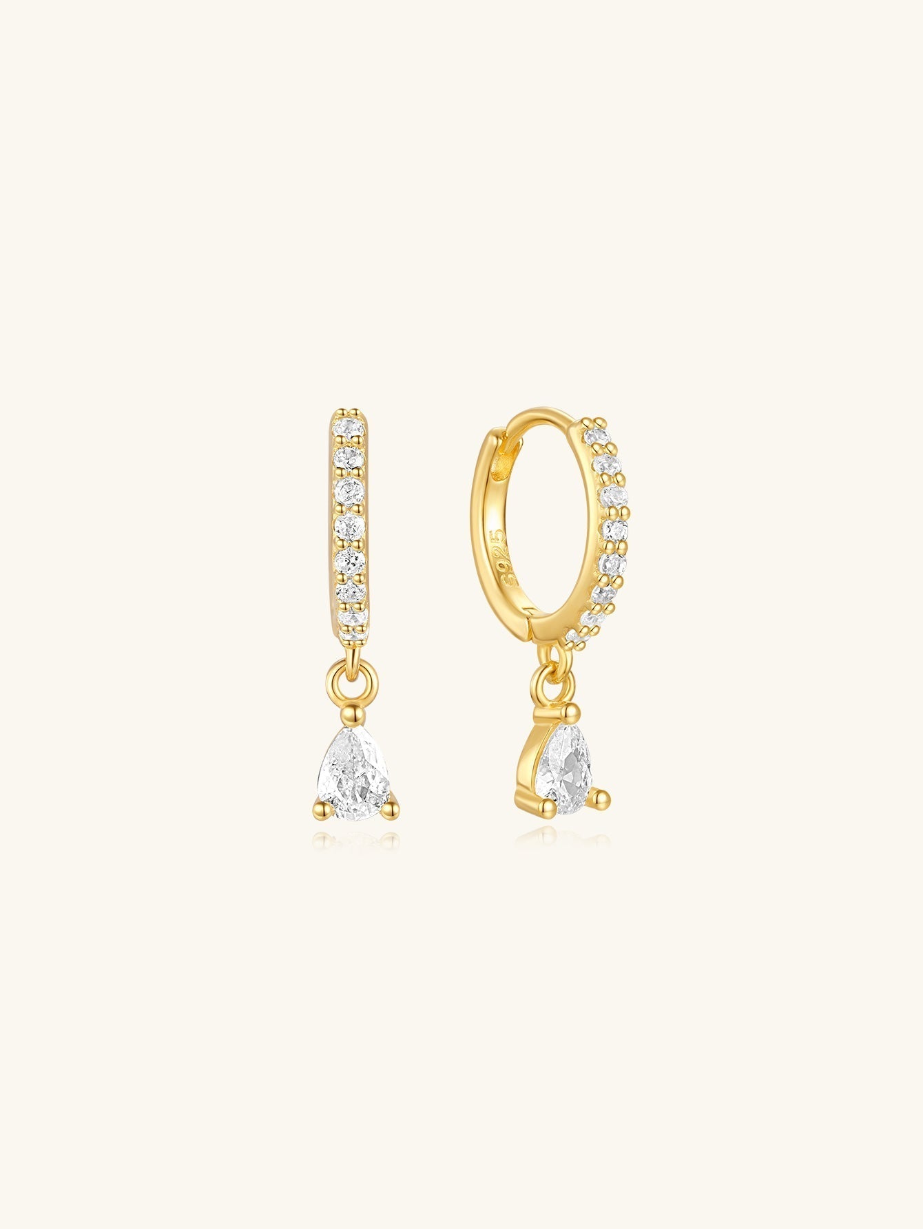Drop Summer Earrings with Cubic Zirconia – Ester