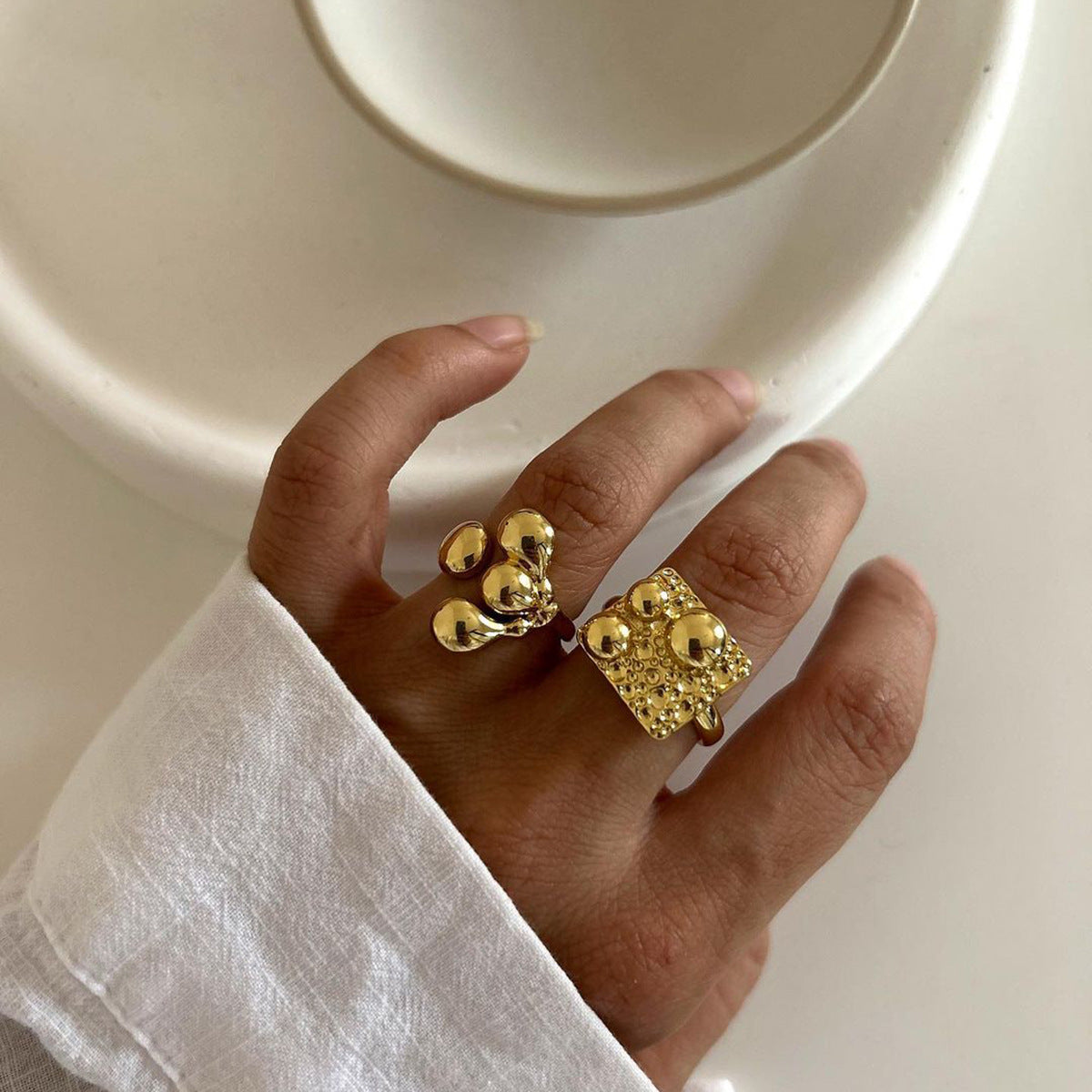 Gold Bubble Modern Ring – Fitton