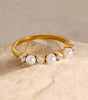Gold Ring with Diamond and Freshwater Pearls – Holwice