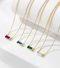 Birthstone Pendant Necklace with Simple Lucky Stone Design - Molyns