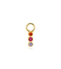 Earring Set with Pink Oil Drop Design and  Cubic Zirconia - Myrna