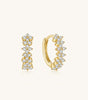 Flower Huggie Earrings with Ultra Shine Cubic Zirconia - Ellyn