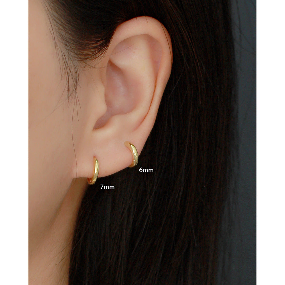 Hoop Huggie Earrings in Multiple Sizes – Mabel
