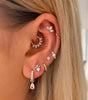 Huggie Hoop Earring with Cubic Zirconia – Rebecka