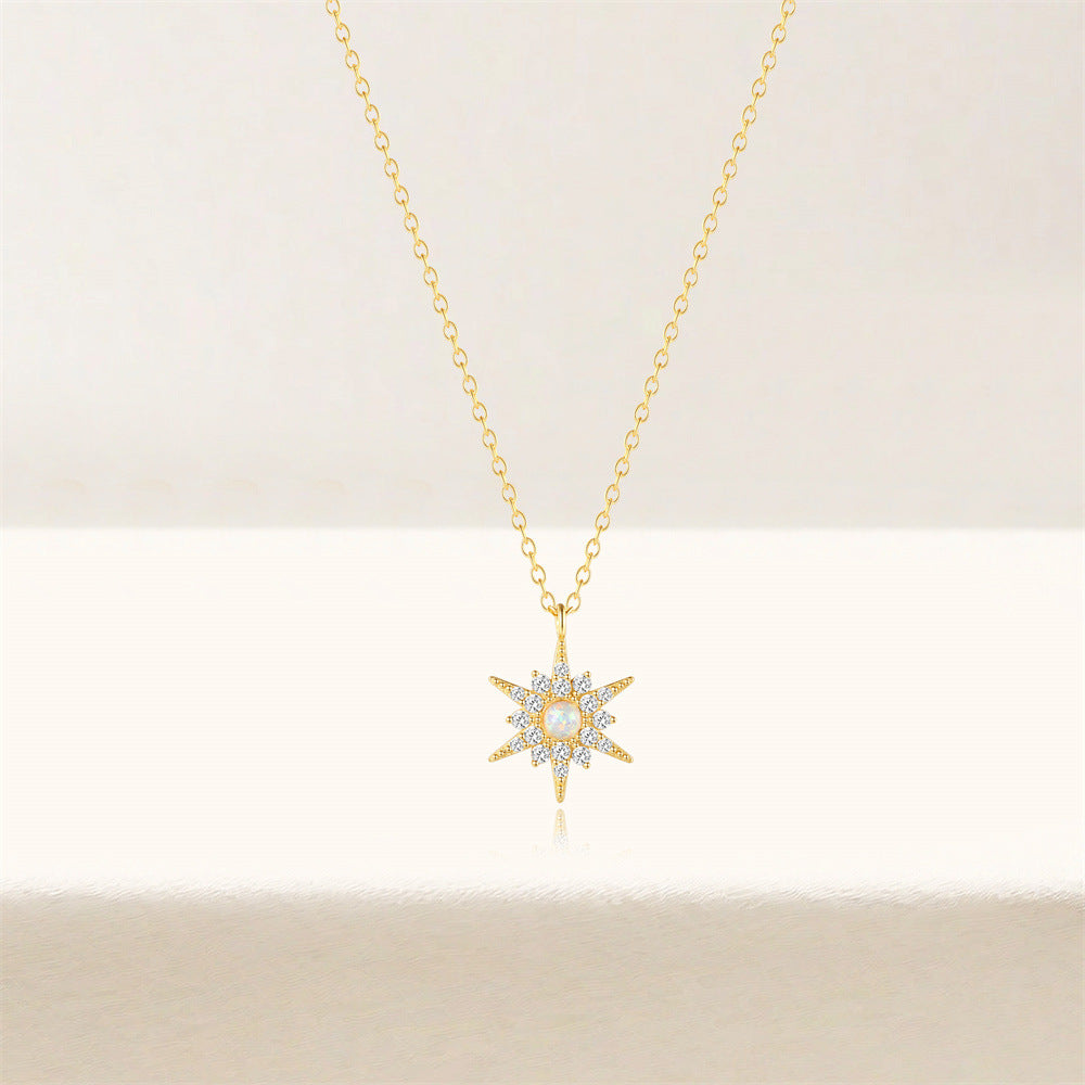 Opal Sunflower Gold Necklace  – Christabell