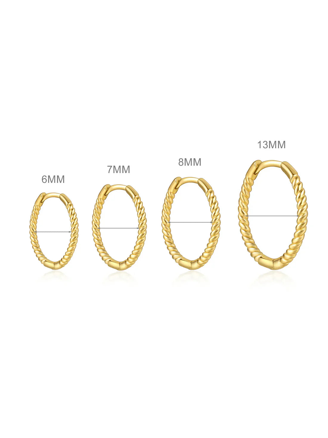 Twist Hoop Earrings Available in Multiple Sizes – Hannah