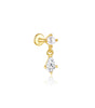 Water Drop Flatback Ear Stud Earrings with Cubic Zirconia – Lowe