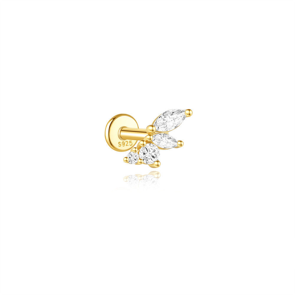 Water Drop Flatback Ear Stud Earrings with Cubic Zirconia – Lowe