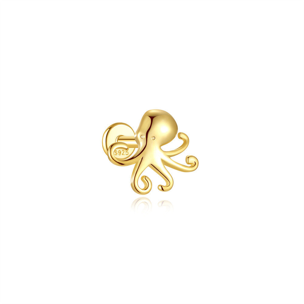 Waterproof Animal Design Ear Piercing Stud with Cubic Zirconia - Karina
