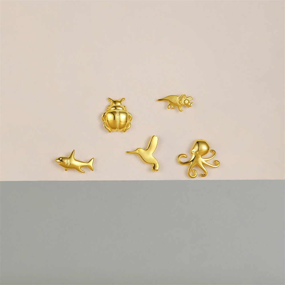 Waterproof Animal Design Ear Piercing Stud with Cubic Zirconia - Karina