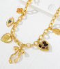 Bowknot Heart Pendant Necklace with Eye and Leaf Design – Lytton