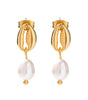Elegant 18K Gold Plated Pearl Earrings –  Ginter