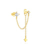 Elegant Clover Pendant Earrings with Cubic Zirconia - Sayer