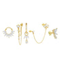 Elegant Flower Earrings with Cubic Zirconia - Harper