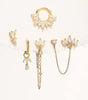 Elegant Flower Earrings with Cubic Zirconia - Harper