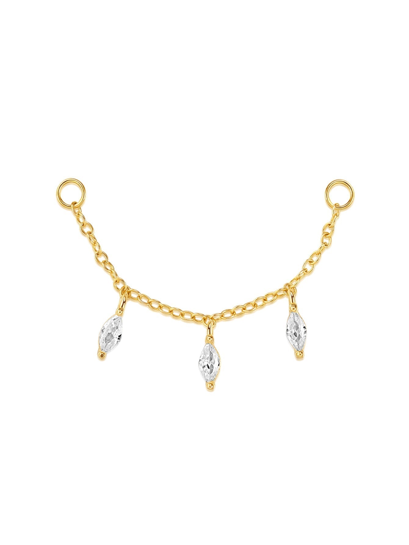 Elegant Ice Crystal Pendant Earrings with Cubic Zirconia – Denise
