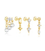 Elegant Ice Crystal Pendant Earrings with Cubic Zirconia – Denise