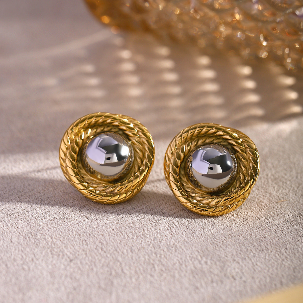 Elegant 925 Sterling Silver and 18K Gold Plated Old Money Style Earrings – Ardalle