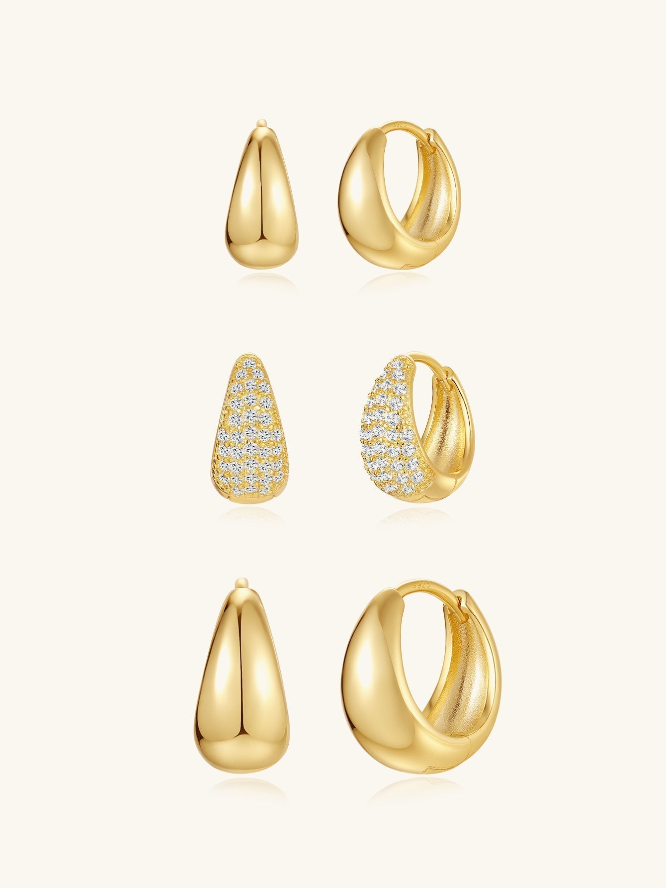 Elegant Classic Drop Earrings with Cubic Zirconia – Ellen