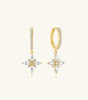 Elegant  Flower Earrings with Cubic Zirconia Inlay – Phoebe