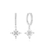 Elegant  Flower Earrings with Cubic Zirconia Inlay – Phoebe