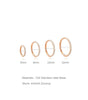 G23 Titanium Waterproof Cartilage Hoop with Cubic Zirconia – Sybyll