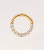 Waterproof Clicker with Cubic Zirconia Crystal for Daith and Septum Piercings - Ann Dow