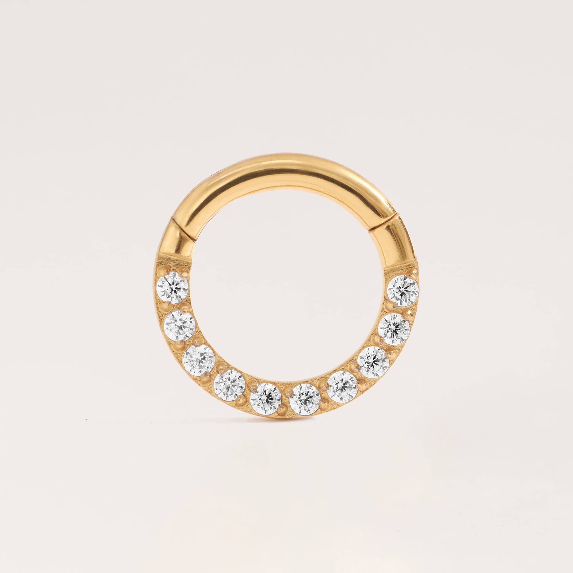 Waterproof Clicker with Cubic Zirconia Crystal for Daith and Septum Piercings - Ann Dow