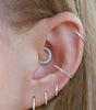 Waterproof Clicker with Cubic Zirconia Crystal for Daith and Septum Piercings - Ann Dow