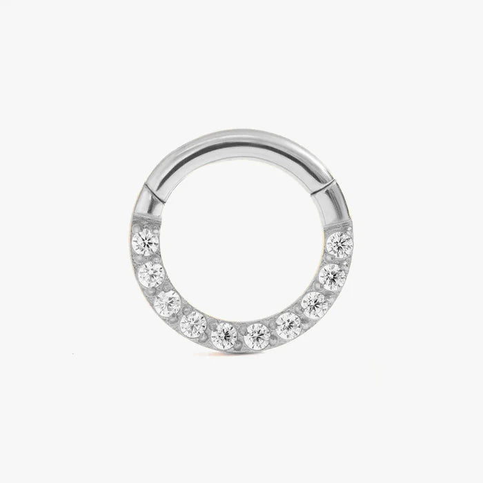 Waterproof Clicker with Cubic Zirconia Crystal for Daith and Septum Piercings - Ann Dow