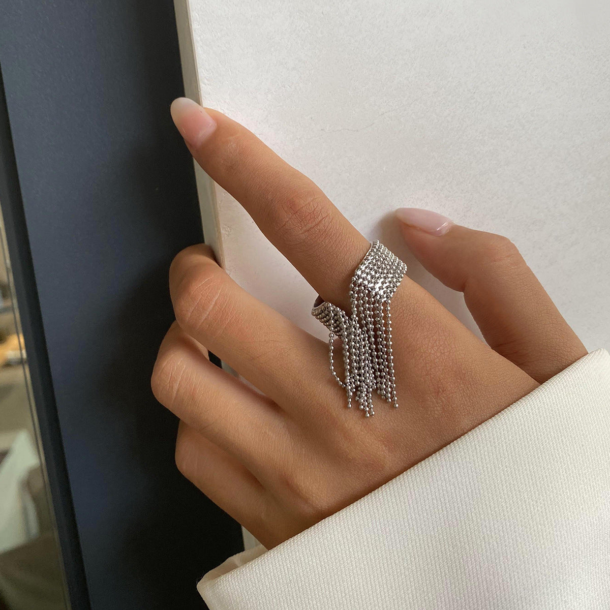 Gold Modern Tassel Ring – Josian