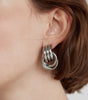Layered Hoop Earrings With Geometrical design   – Millicent