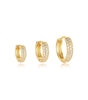 Luxury Wide Hoop Earrings with Cubic Zirconia – Millys