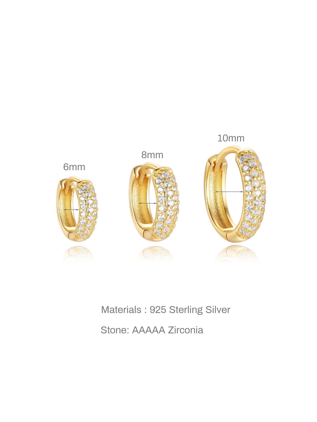 Luxury Wide Hoop Earrings with Cubic Zirconia – Millys