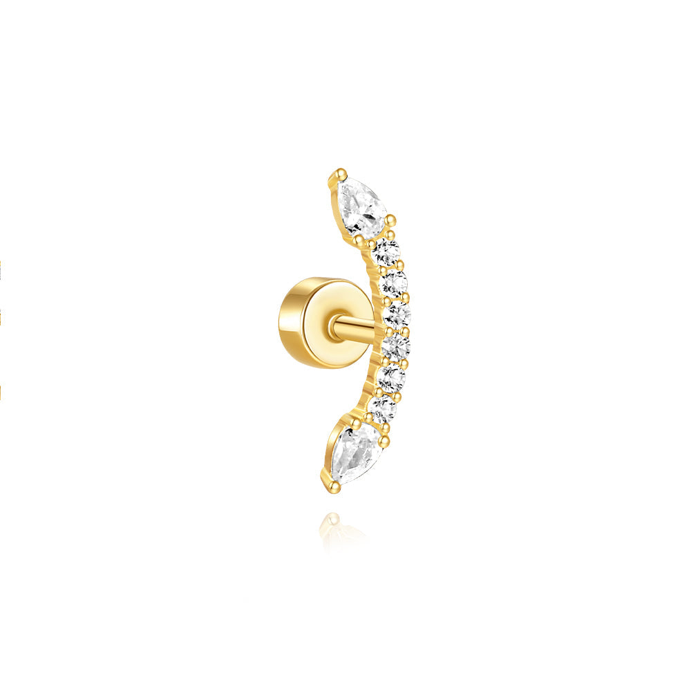 Geometrical Earrings with Cubic Zirconia – Stace