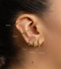 Emerald CZ Hoop Earring – Avice