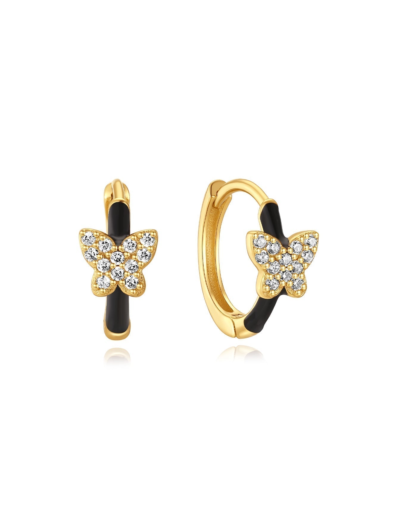 S925 Sterling Silver Heart Butterfly Earrings Set –Dorcas