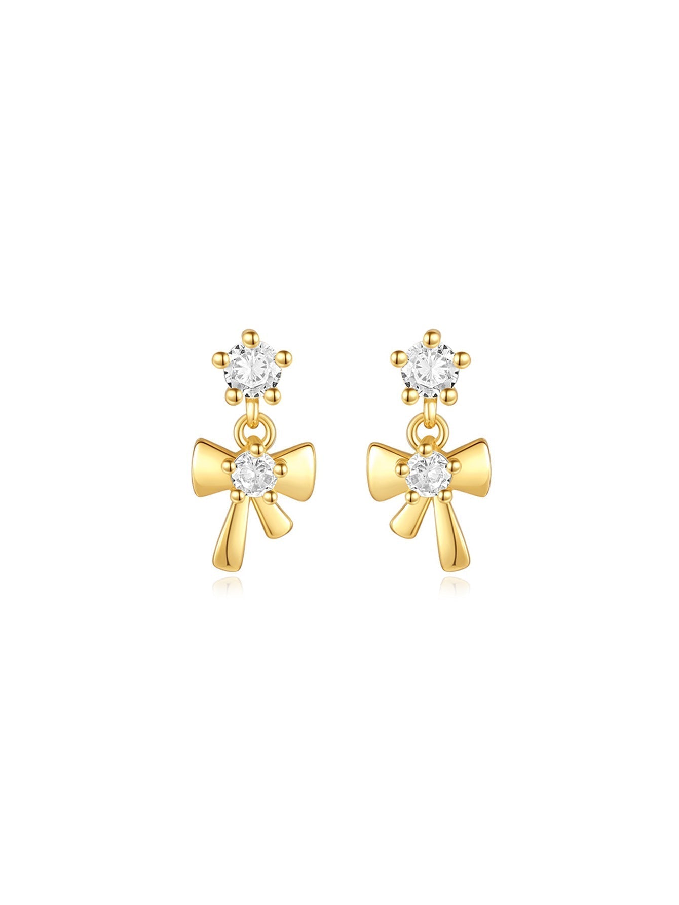 Cross Tassel Pendant Earrings with Cubic Zirconia - Ruth