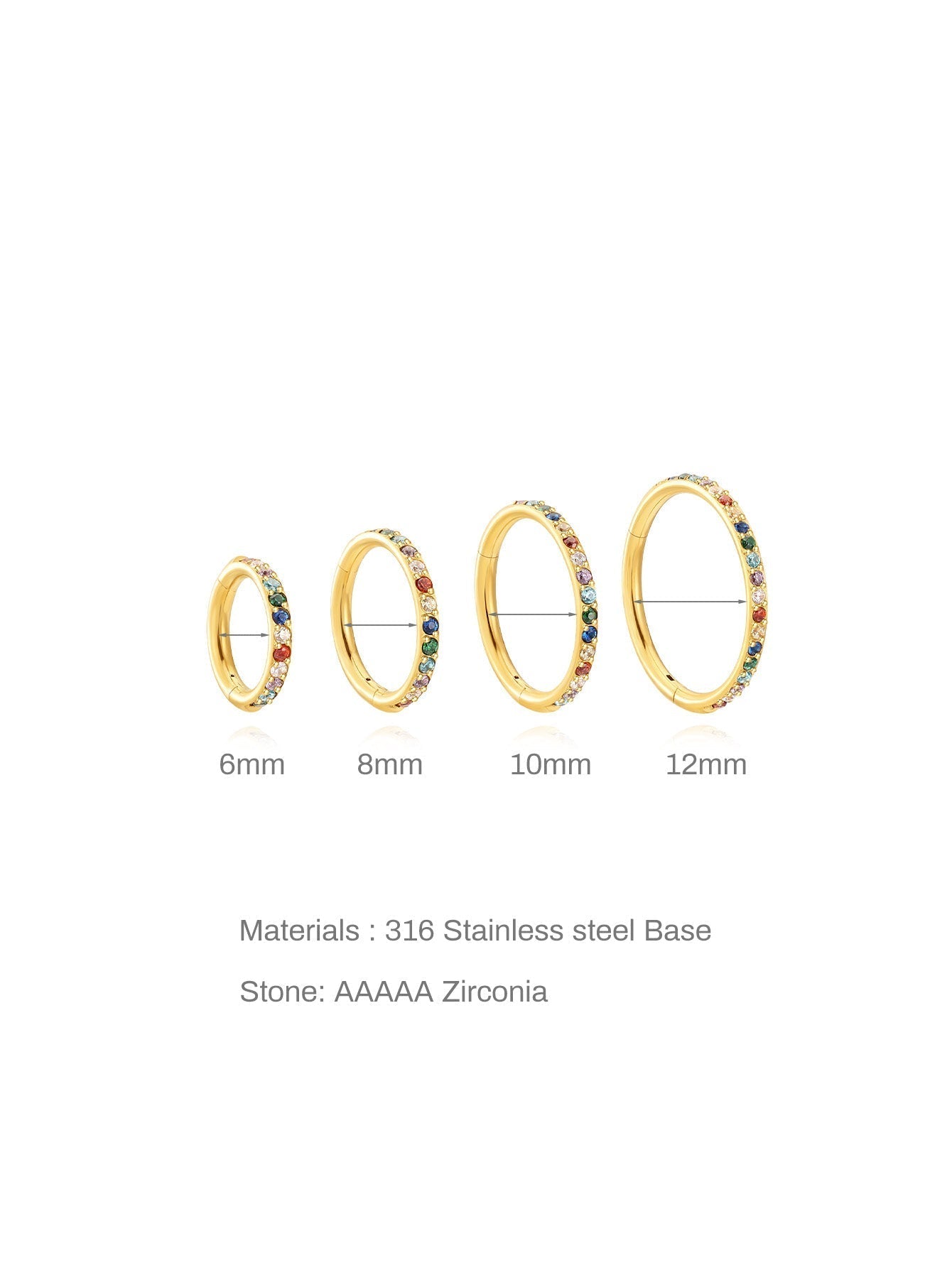 Cartilage Hoop with Cubic Zirconia – Unton